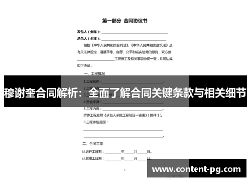 穆谢奎合同解析：全面了解合同关键条款与相关细节