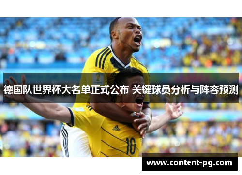 德国队世界杯大名单正式公布 关键球员分析与阵容预测